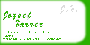 jozsef harrer business card